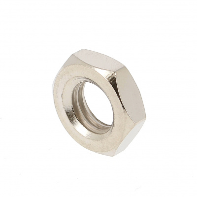 Thin Hex Nut, Hm, Nickel-Plated Brass, DIN 439