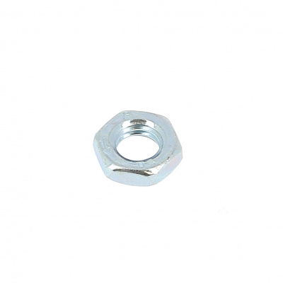 Thin Hex Nut Hm, Left Hand Thread, White Zinc Steel