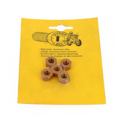 Blister pack of 5 Nuts, Nylstop Dural 2030 OA, Gold