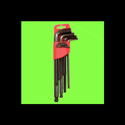 Set of 9 Ball Hex Keys, 1.5 - 10