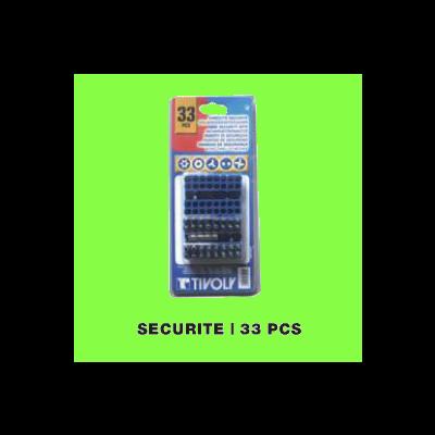 33 pieces Security set bits + 1 screwdriver handle + 1 extension