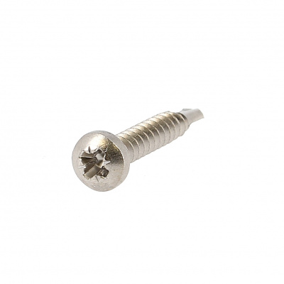 Self-drilling, Round Head, Phillips, A2 Stainless Steel, DIN 7504M