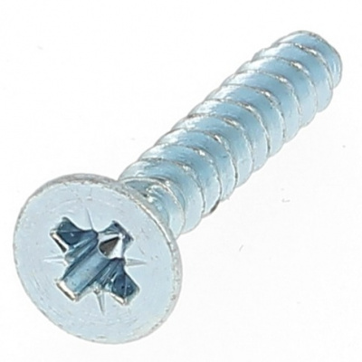 Eco-Syn for Thermoplastic, Countersunk Pozidriv Head, White Zinc Steel