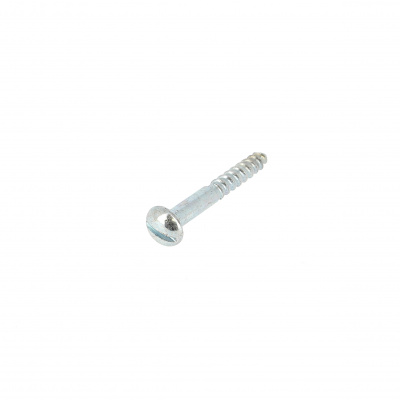 Slotted Round Head Wood Screw, White Zinc Steel135