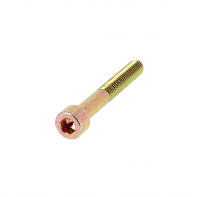 Hex Socket Round Head Screw, Yellow Zinc 8.8 Steel, Partially Threaded, DIN 912