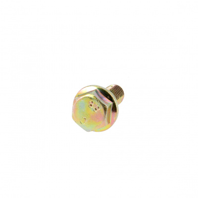 Hex Head, Toothed Flange, Yellow Zinc 8.8 Steel, DIN 6921