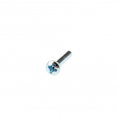 Raised Countersunk Head Sheet Metal Screw, White Zinc Steel, DIN 7983