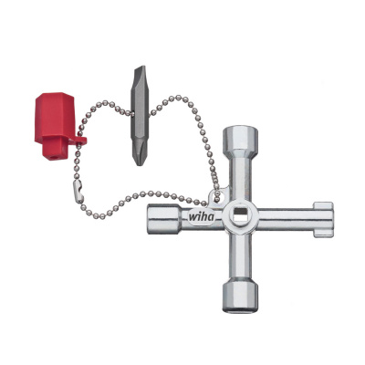 Switch cabinet Unviversal key Elektro as a cross, square, triangular drive, two-way key, 1/4''